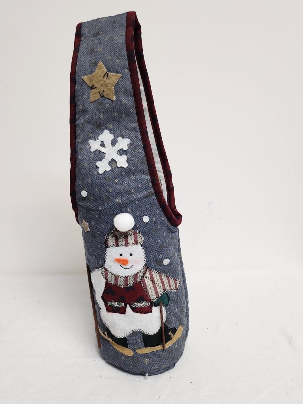 Snowman Holiday Soft Wine Bottle Carrier